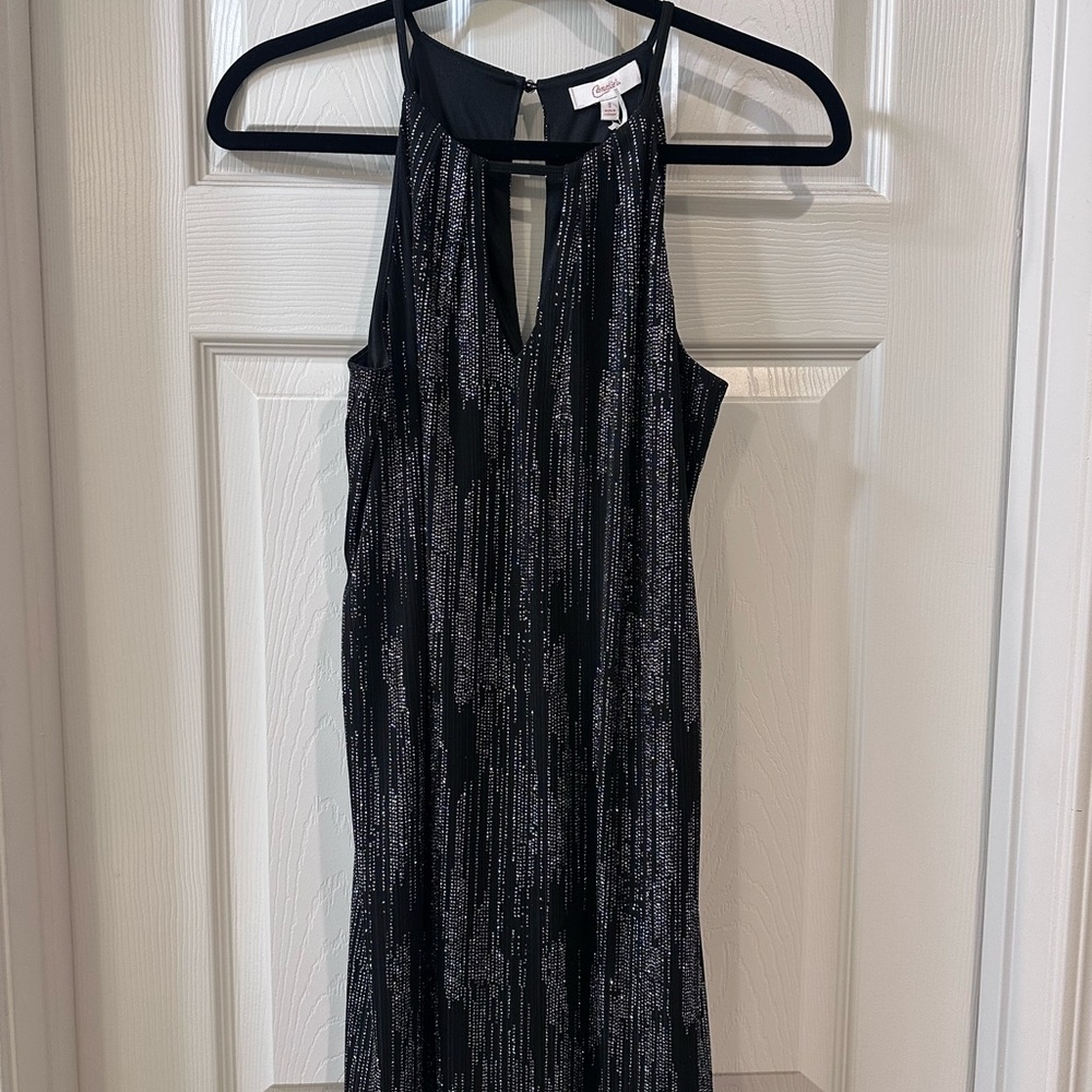 Candie's Black and Silver Backless Dress